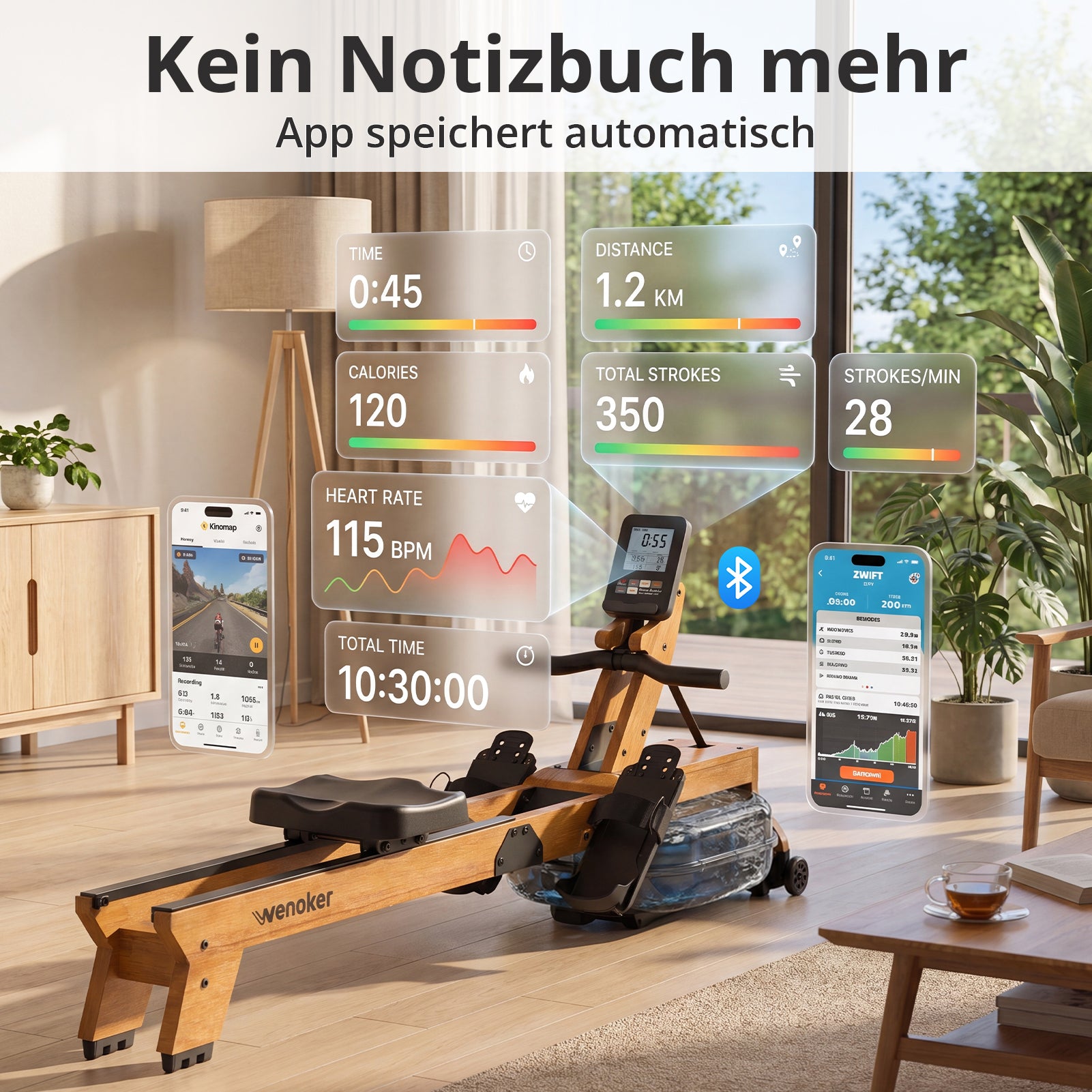 Wenoker RW623-50 Wasserwiderstand Holz-Rudergerät