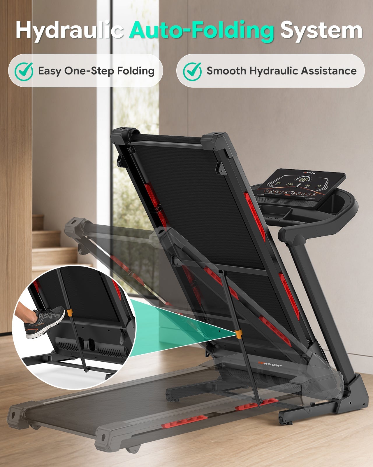 Wenoker X-T510M Laufband klappbar mit Steigung