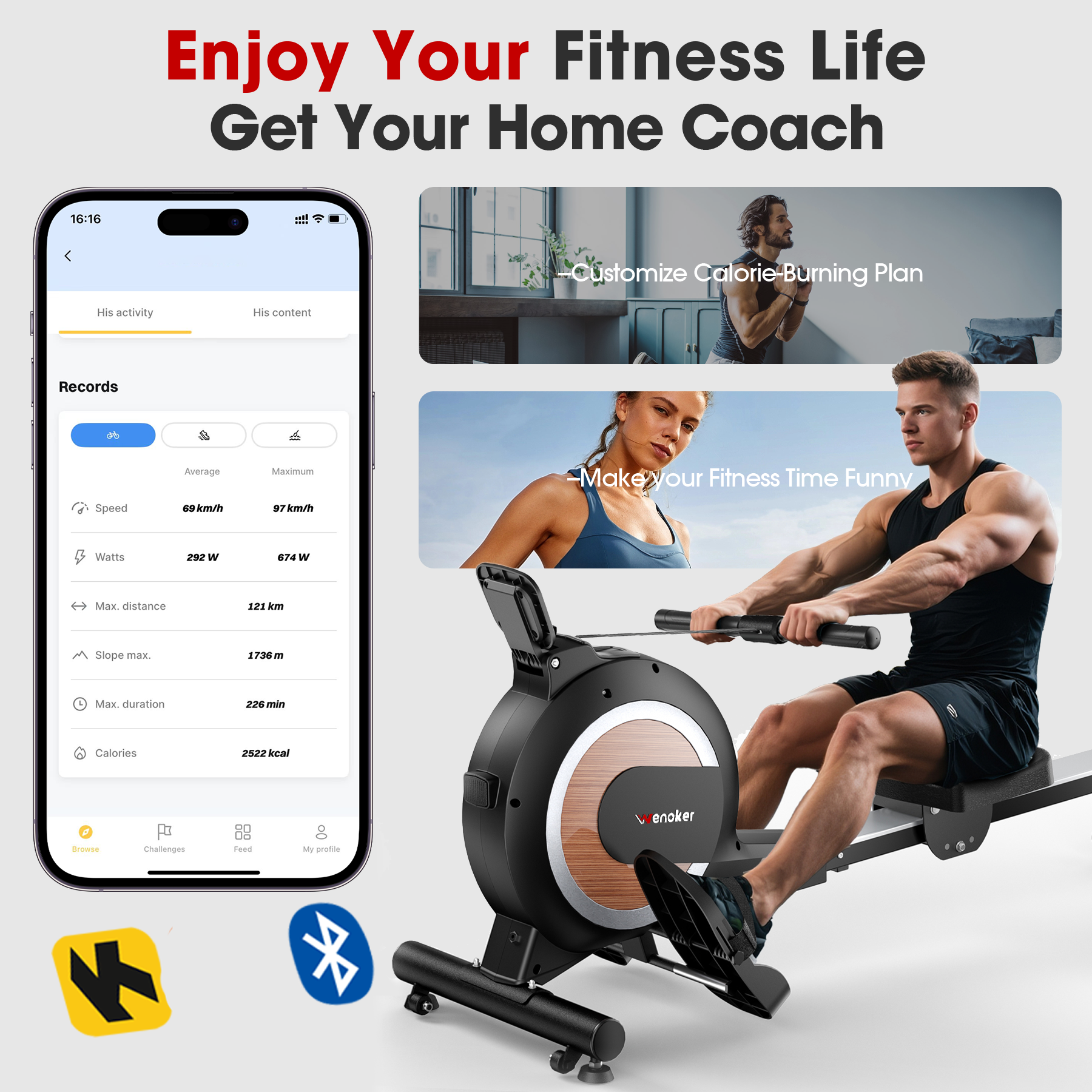 Wenoker H310 Magnetic Rowing Machine