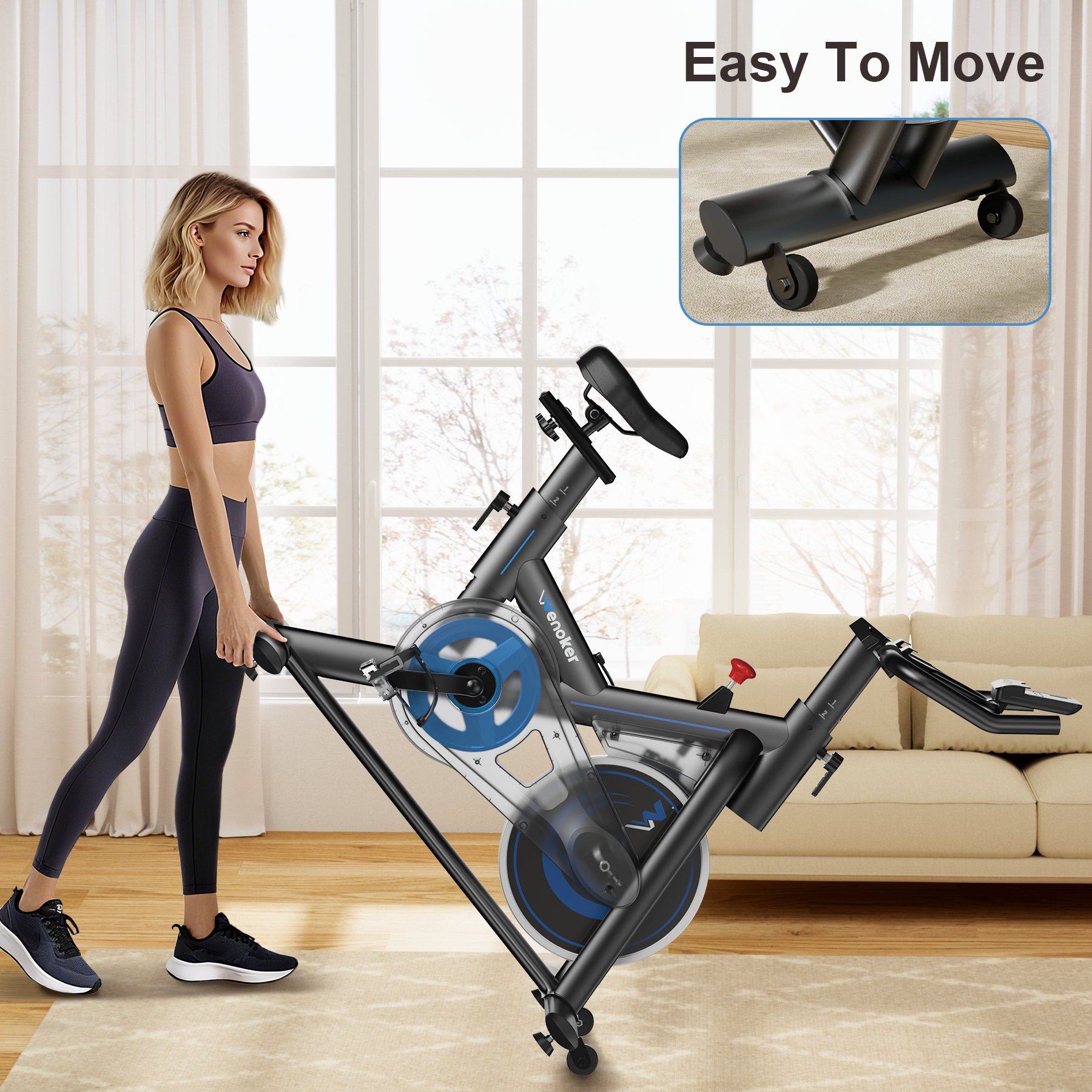 Wenoker JC318 Magnet-Heimtrainer (Blau)