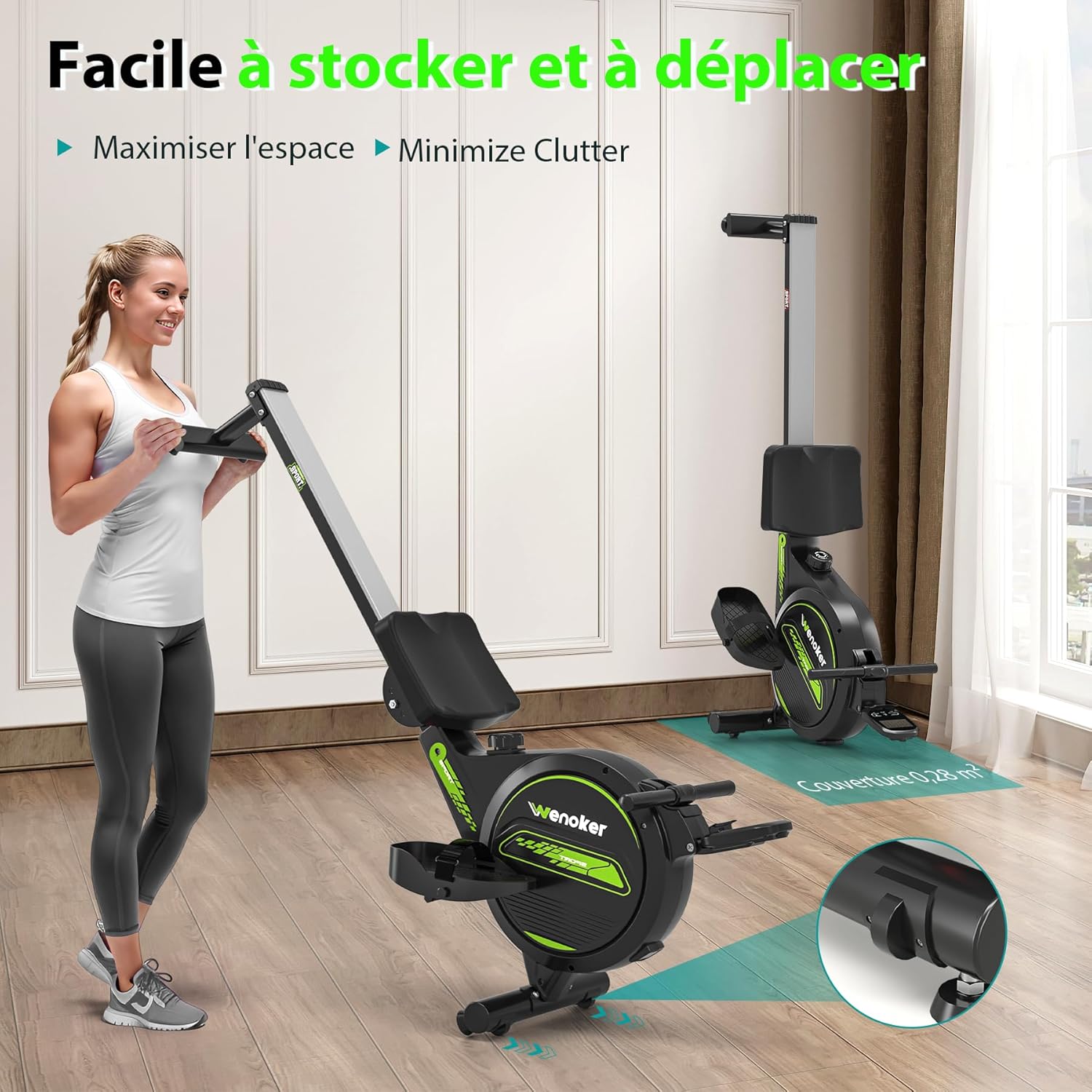 Wenoker Magnetic Rowing Machine H300 (Green)
