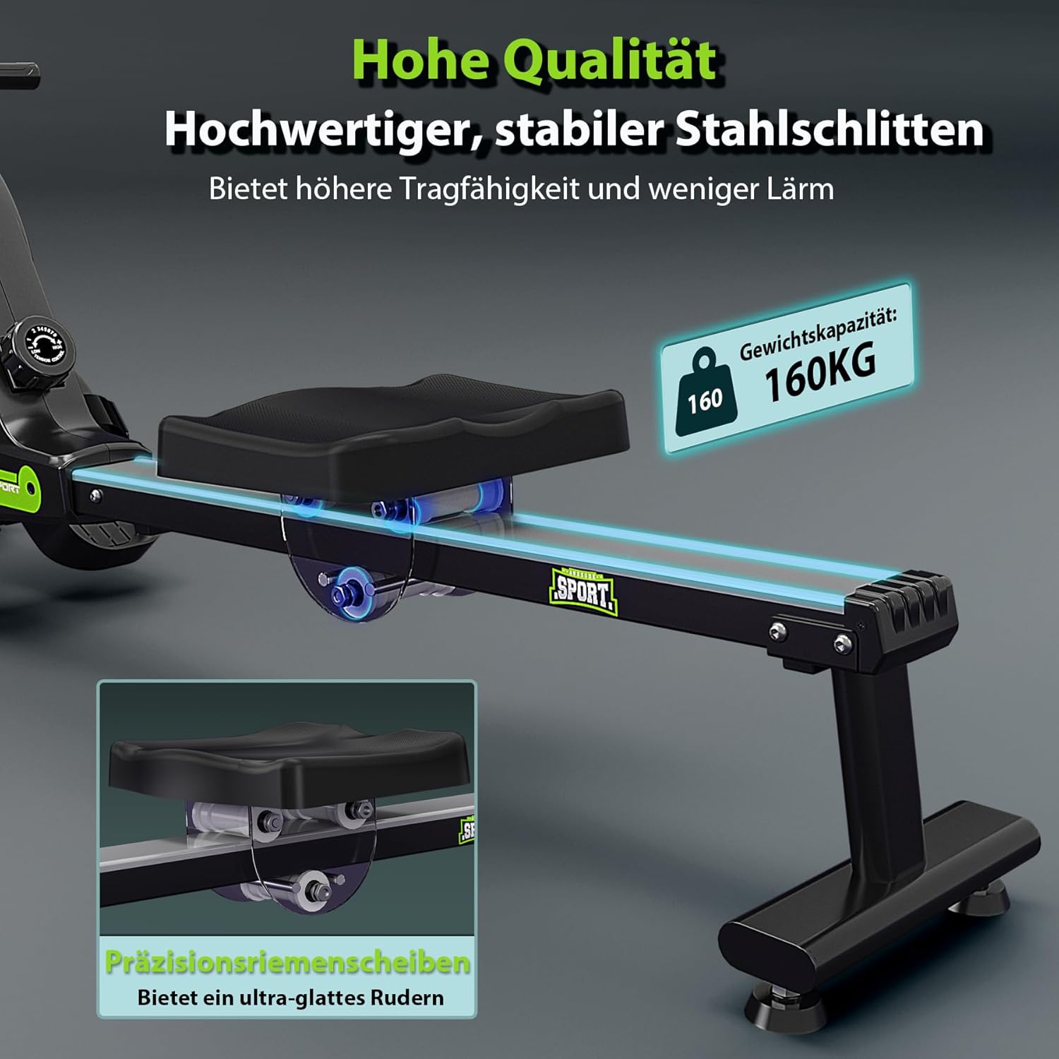 Wenoker Magnetic Rowing Machine H300 (Green)